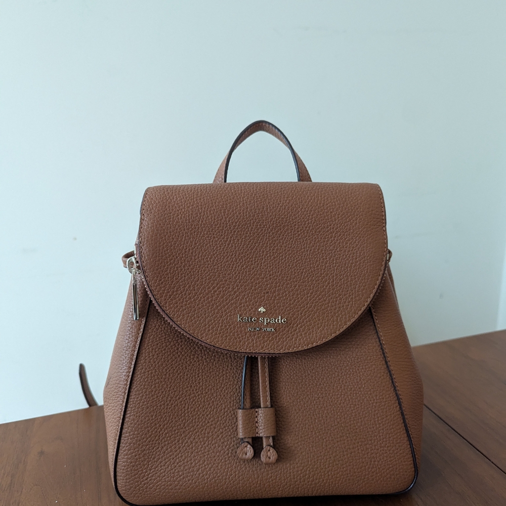 Kate Spade Brown Leather Backpack